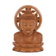Traditional Hand-Carved Wood Buddha Head on Lotus Base for Zen Decor