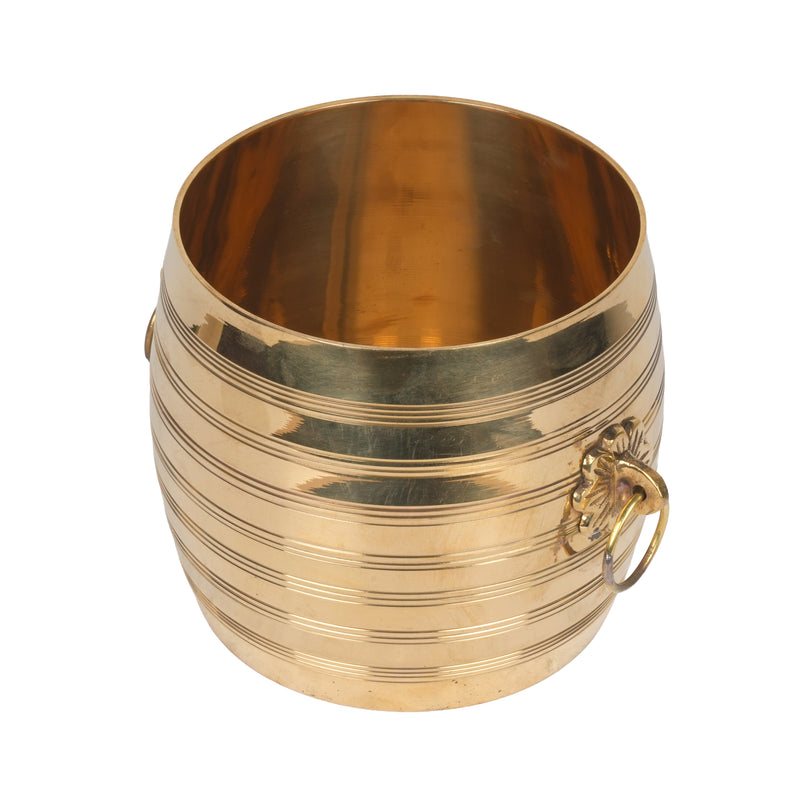 Handcrafted Kerala Brass Para Vessel | Traditional Indian Paddy Measurement Barrel