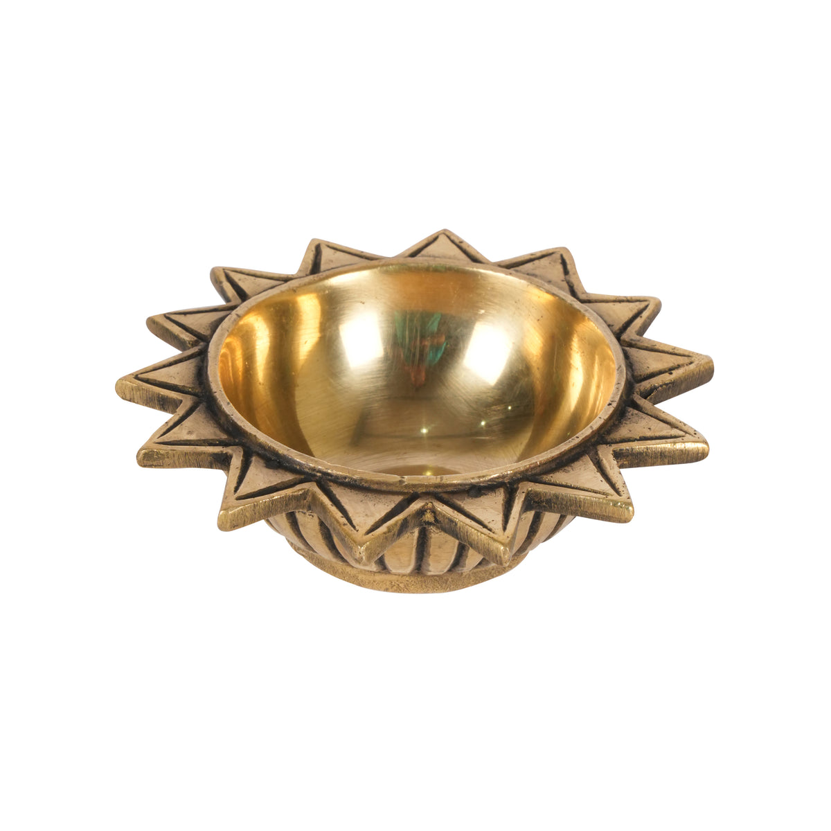 Radiant Brass Sunflower Diyas (Oil lamp)