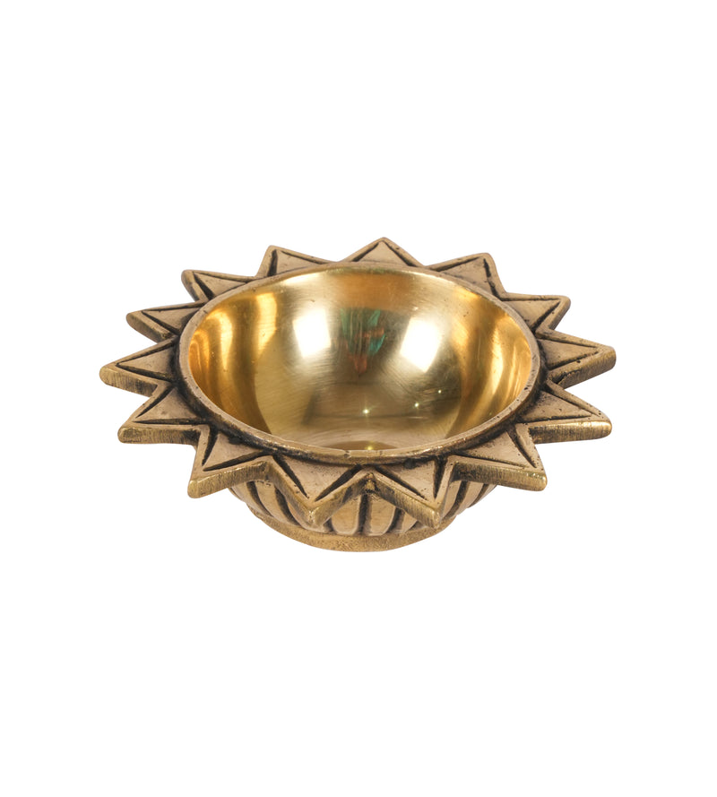 Radiant Brass Sunflower Diyas (Oil lamp)