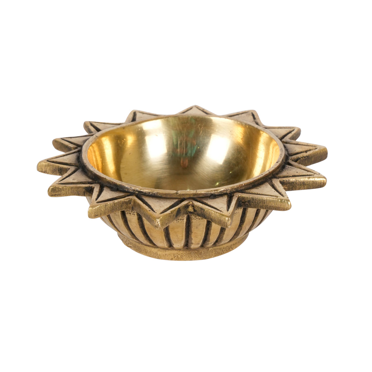 Radiant Brass Sunflower Diyas (Oil lamp)