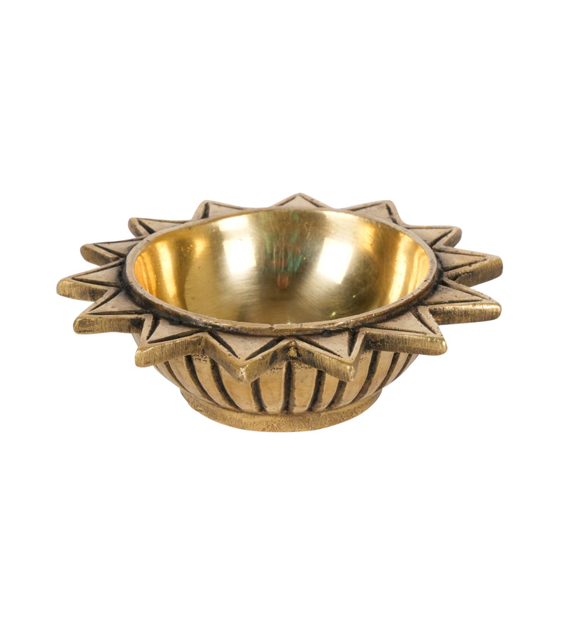 Radiant Brass Sunflower Diyas (Oil lamp)