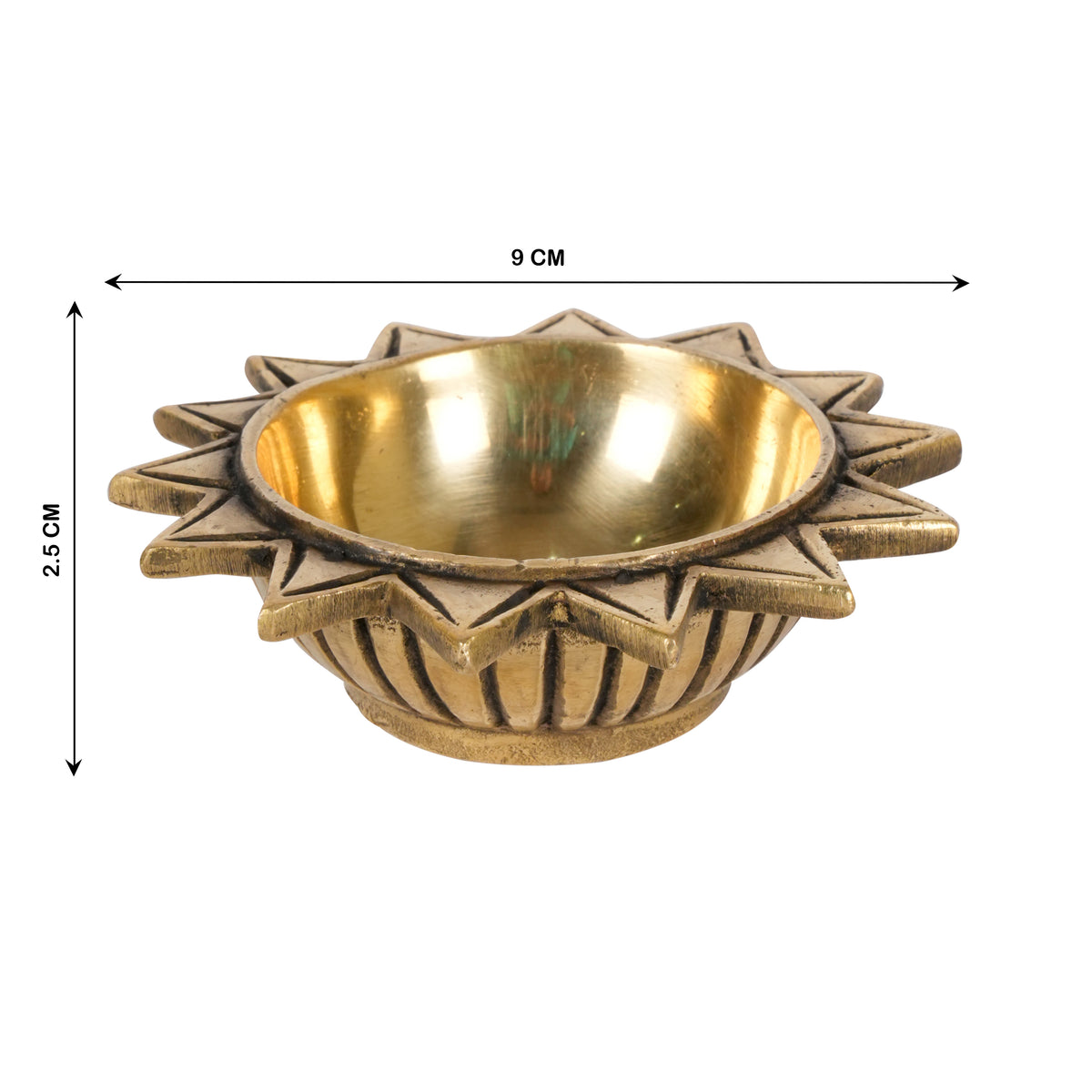 Radiant Brass Sunflower Diyas (Oil lamp)