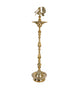 Mayur Deepak: Handcrafted Brass Peacock Standing Oil Lamp