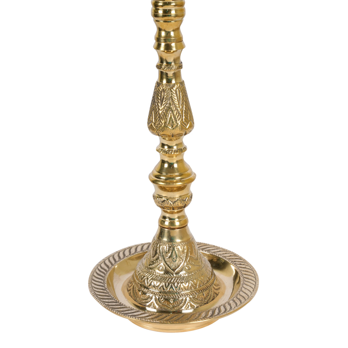 Handcrafted Brass Peacock Vilakku: The Traditional Five-Spout Oil Lamp