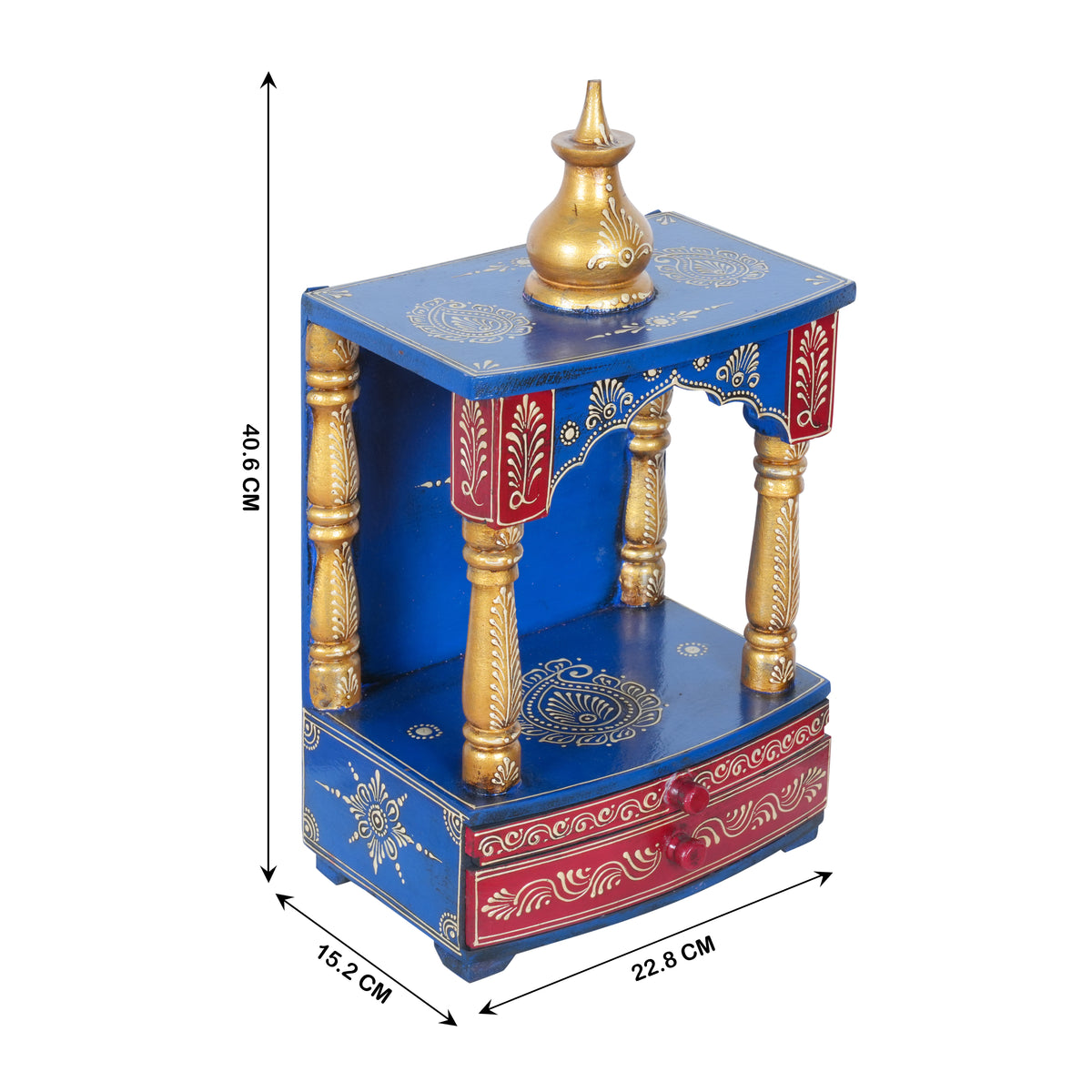 Wooden Emboss Mandir 16"