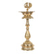 Handcrafted Traditional Brass Kutthuvilakku | Tall Peacock Pedestal Oil Lamp