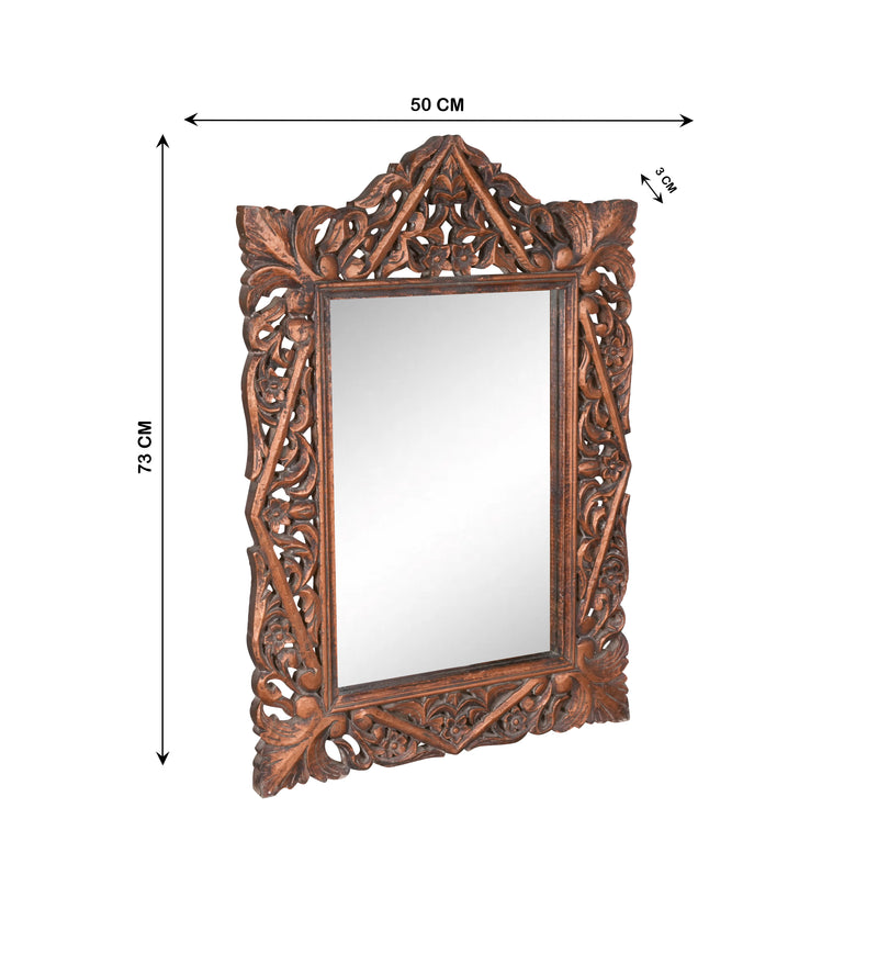 Jharoka Grace Frames - Intricately Carved Wooden Mirror Frames Inspired by Traditional Indian Arches