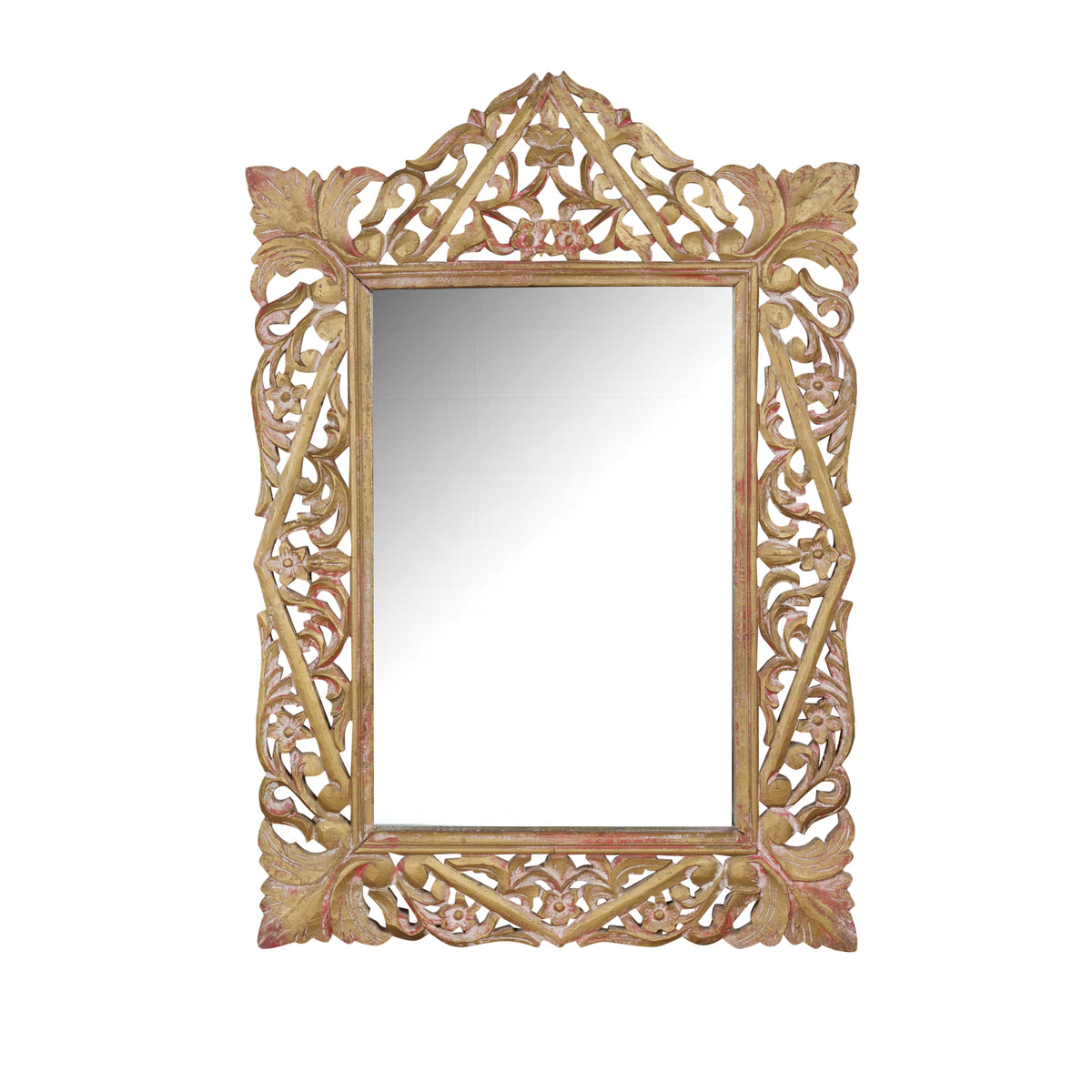 Jharoka Grace Frames - Intricately Carved Wooden Mirror Frames Inspired by Traditional Indian Arches