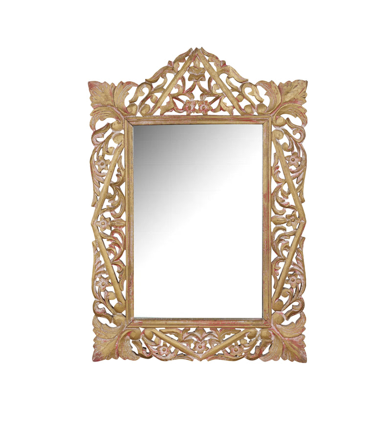 Jharoka Grace Frames - Intricately Carved Wooden Mirror Frames Inspired by Traditional Indian Arches