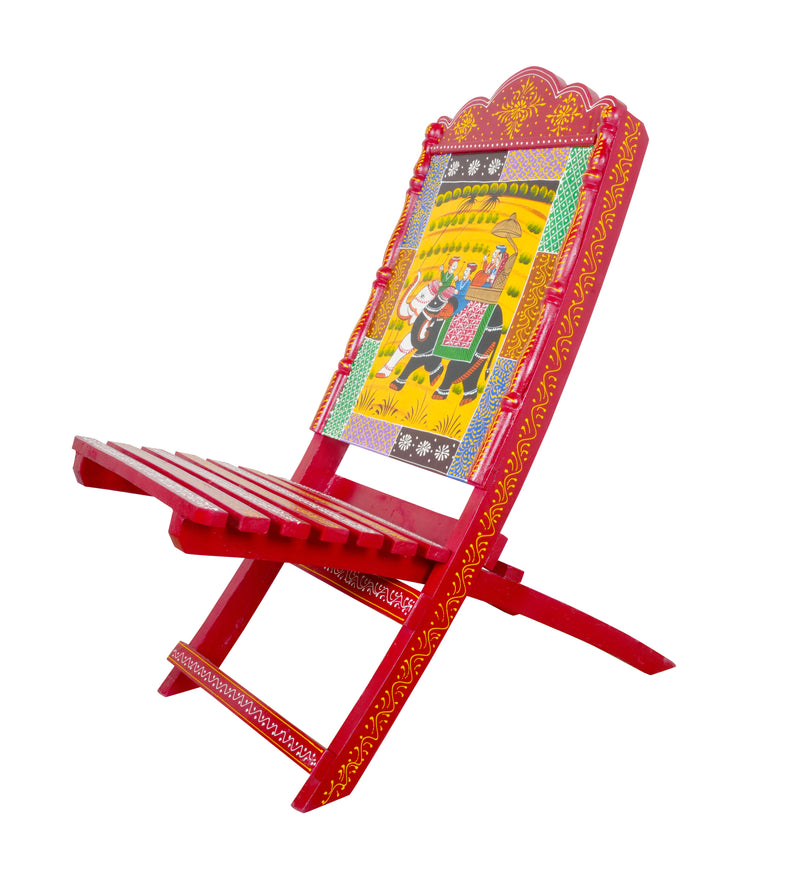 Handcrafted Brown Wooden Chair – Rustic Elegance