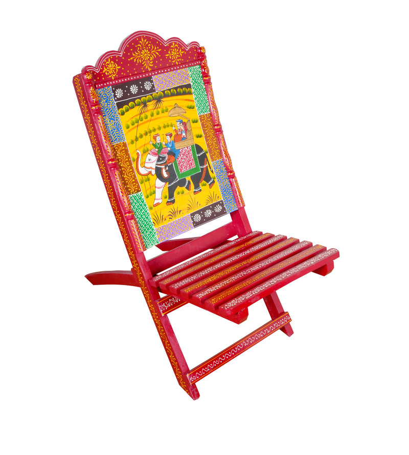 Handcrafted Brown Wooden Chair – Rustic Elegance