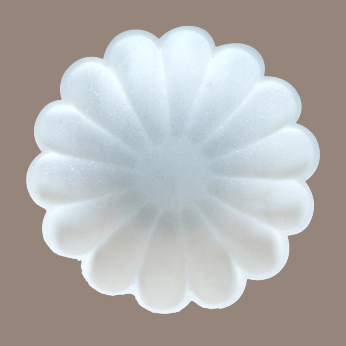 Hand-Carved White Marble Lotus Flower Bowl | Decorative Stone Bowl for Home Decor