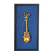 Handcrafted Traditional Brass Ganesha Spoon Framed Art | Royal Blue Shadow Box