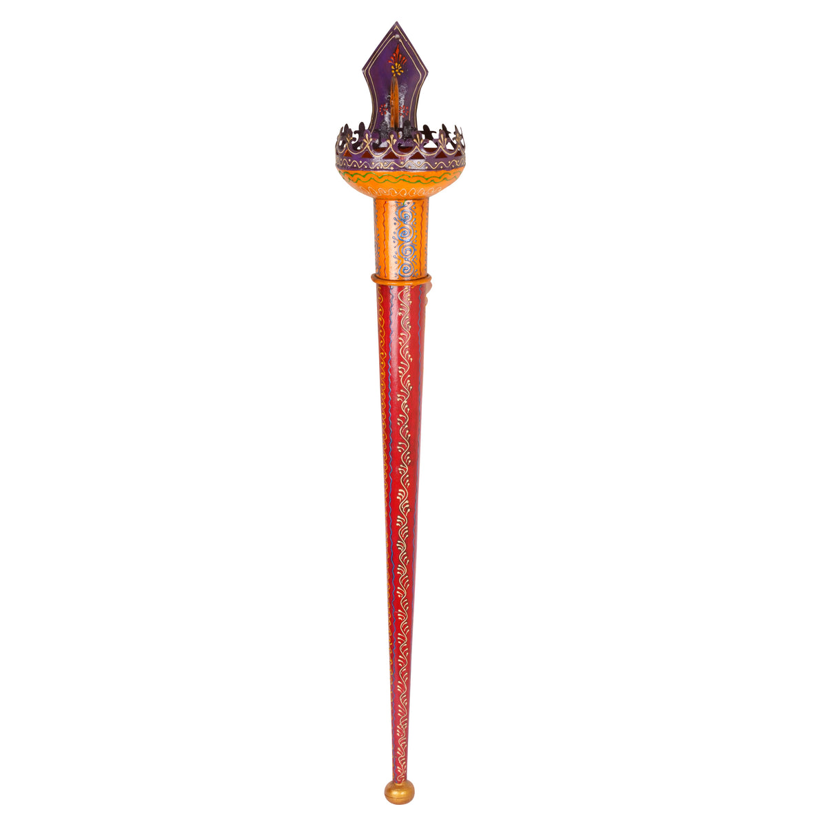 Handcrafted Metal Mashal – Traditional Indian Torch for Home Decor