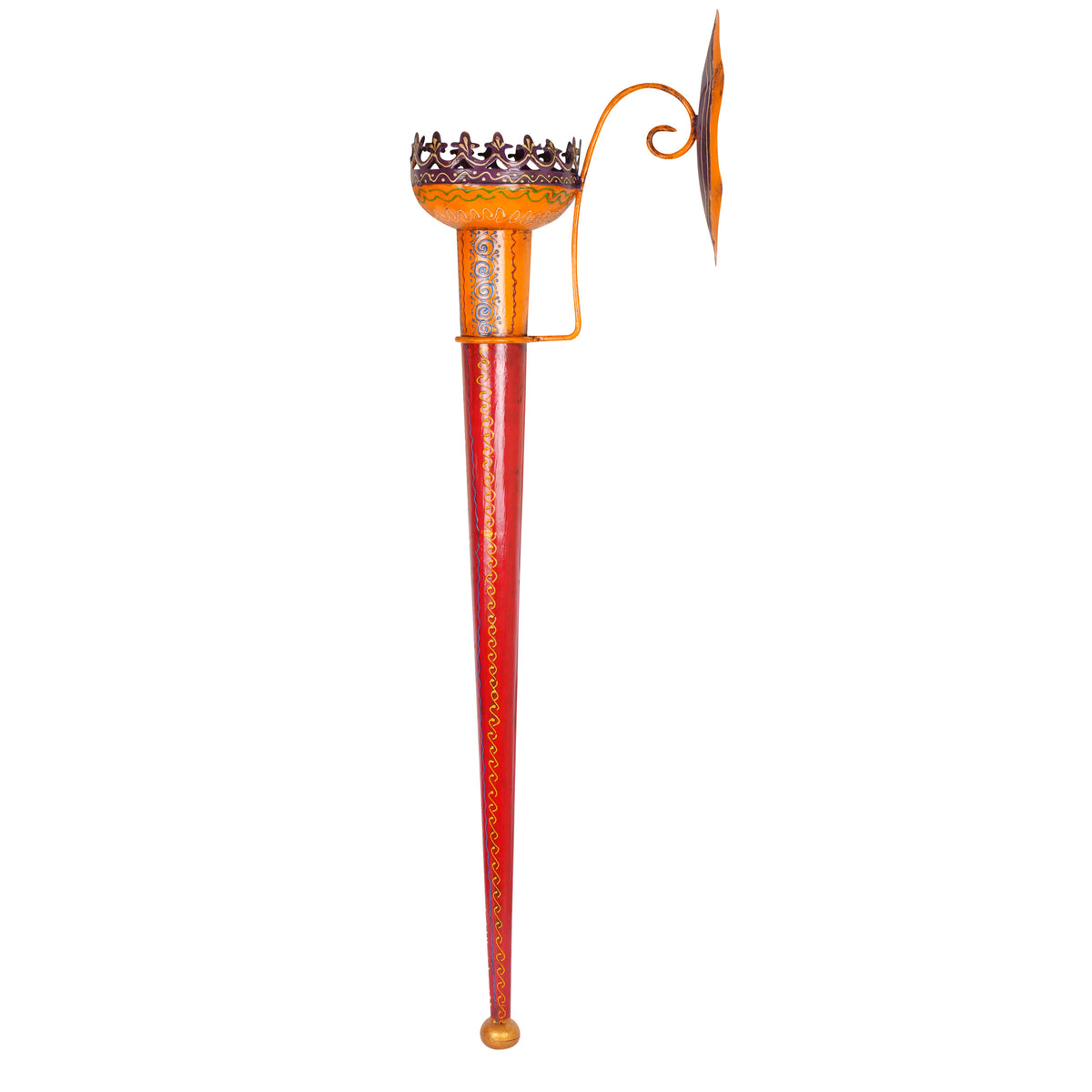Handcrafted Metal Mashal – Traditional Indian Torch for Home Decor