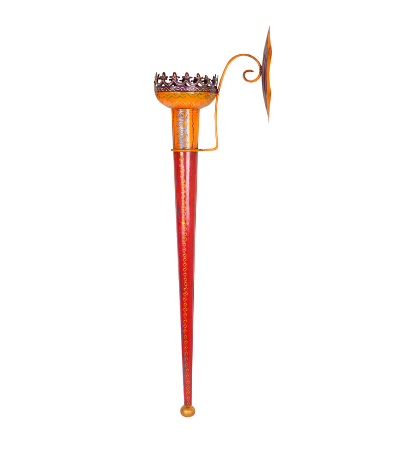 Handcrafted Metal Mashal – Traditional Indian Torch for Home Decor