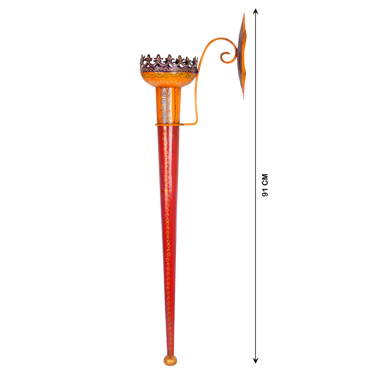 Handcrafted Metal Mashal – Traditional Indian Torch for Home Decor