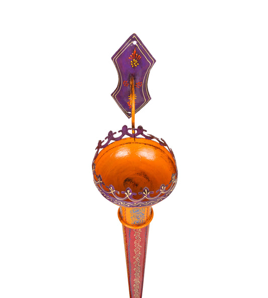 Handcrafted Metal Mashal – Traditional Indian Torch for Home Decor
