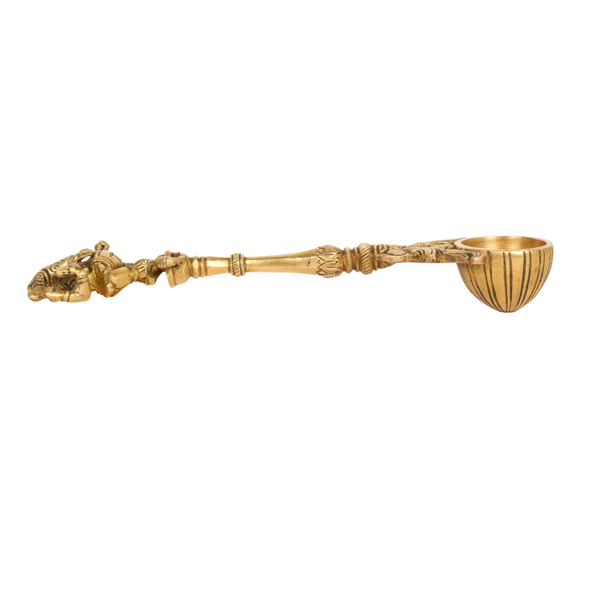 Divine Lord Ganesha Brass Ritual Spoons
