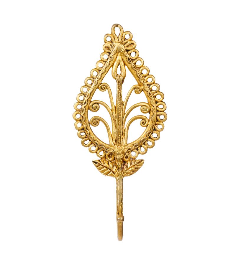 Handcrafted Brass Leaf Wall Hook