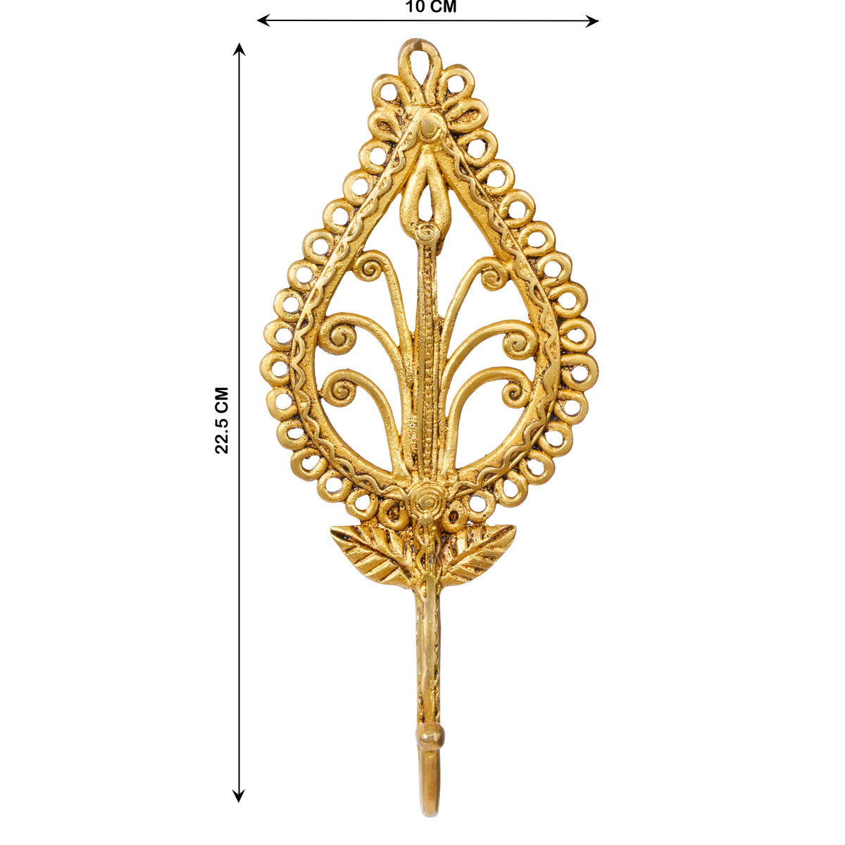 Handcrafted Brass Leaf Wall Hook