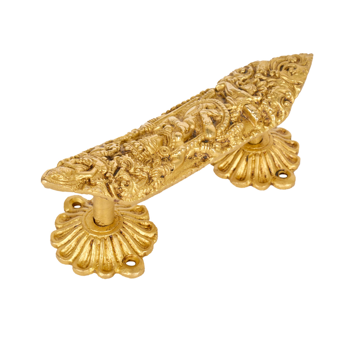 Ornate Brass Door Handles – Divine Guardians