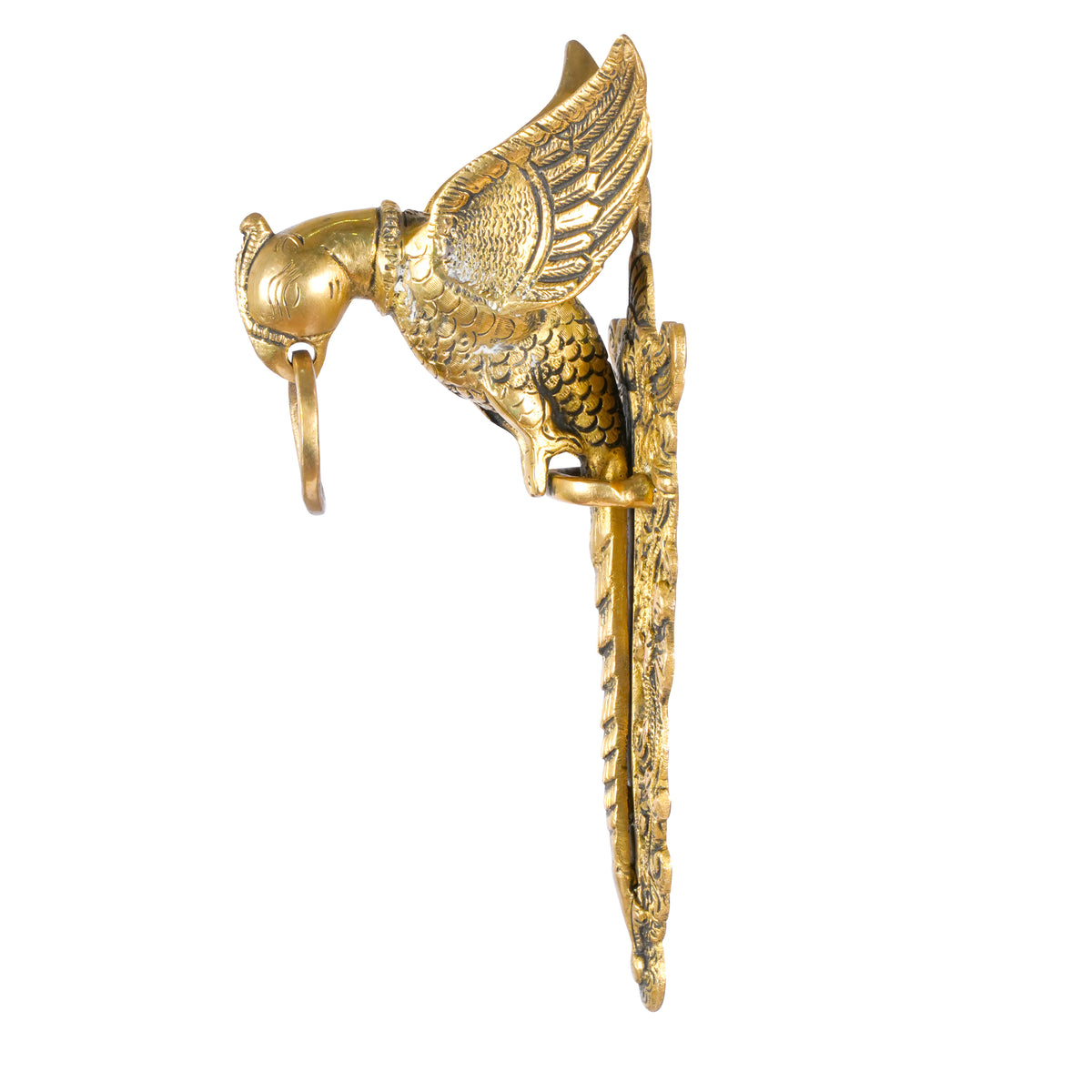 Handcrafted Ornate Brass Parrot Wall Art