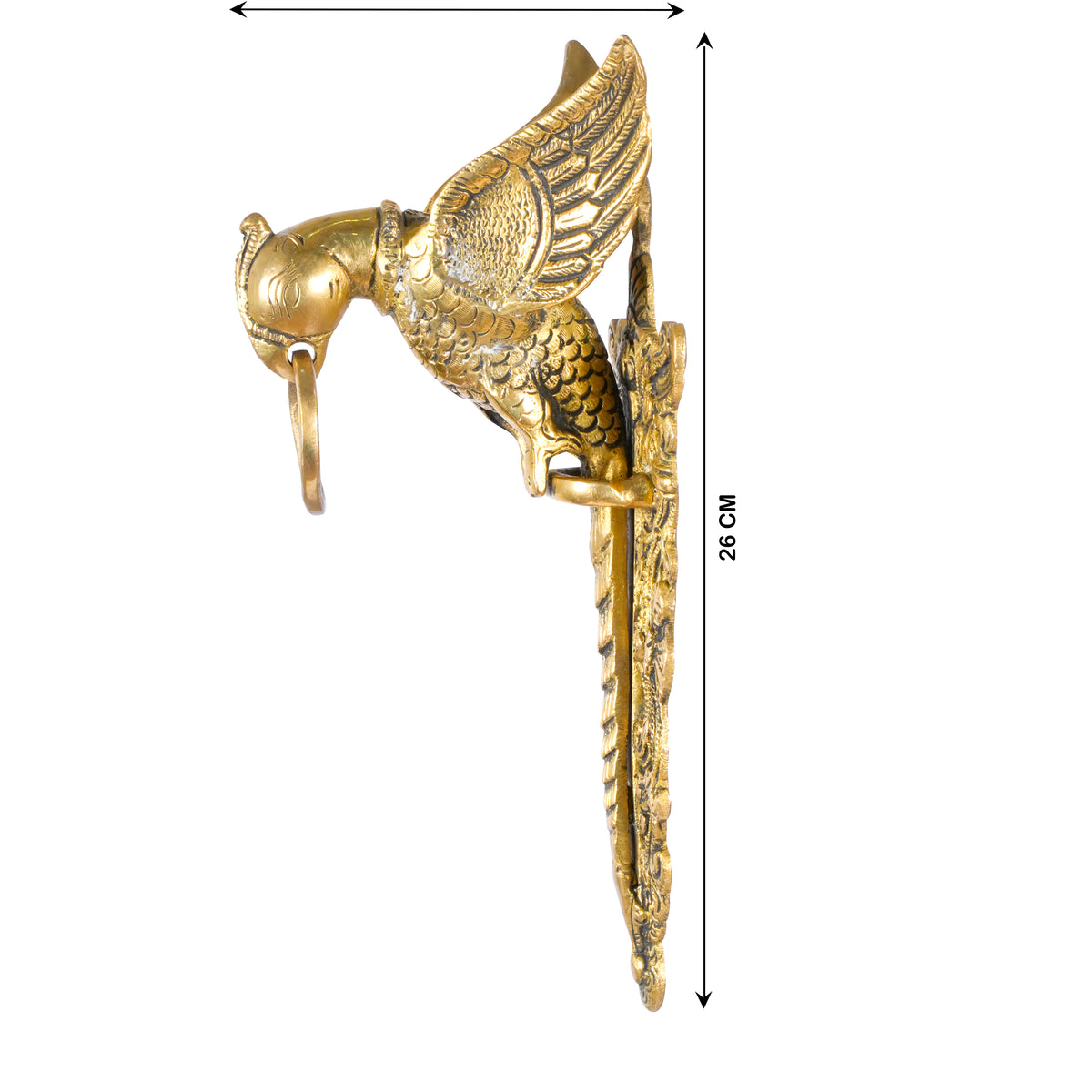 Handcrafted Ornate Brass Parrot Wall Art