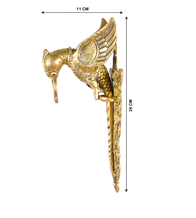 Handcrafted Ornate Brass Parrot Wall Art