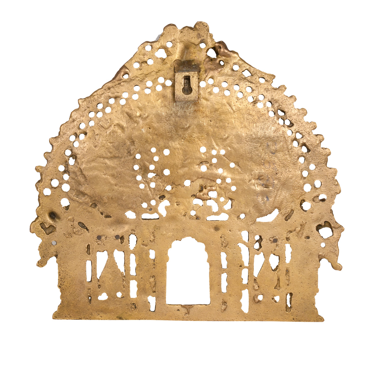 Handcrafted Indian Brass Prabhavali Wall Hanging| Temple Arch with Naga & Divine Motifs