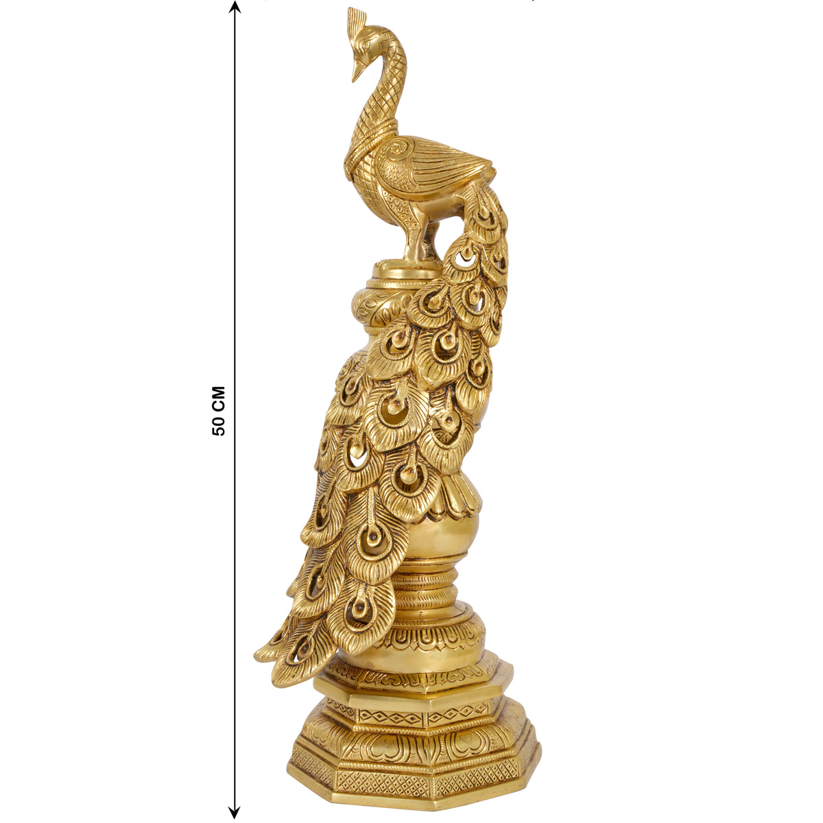 Handcrafted Indian Brass Peacock Statue | Symbol of Grace & Prosperity