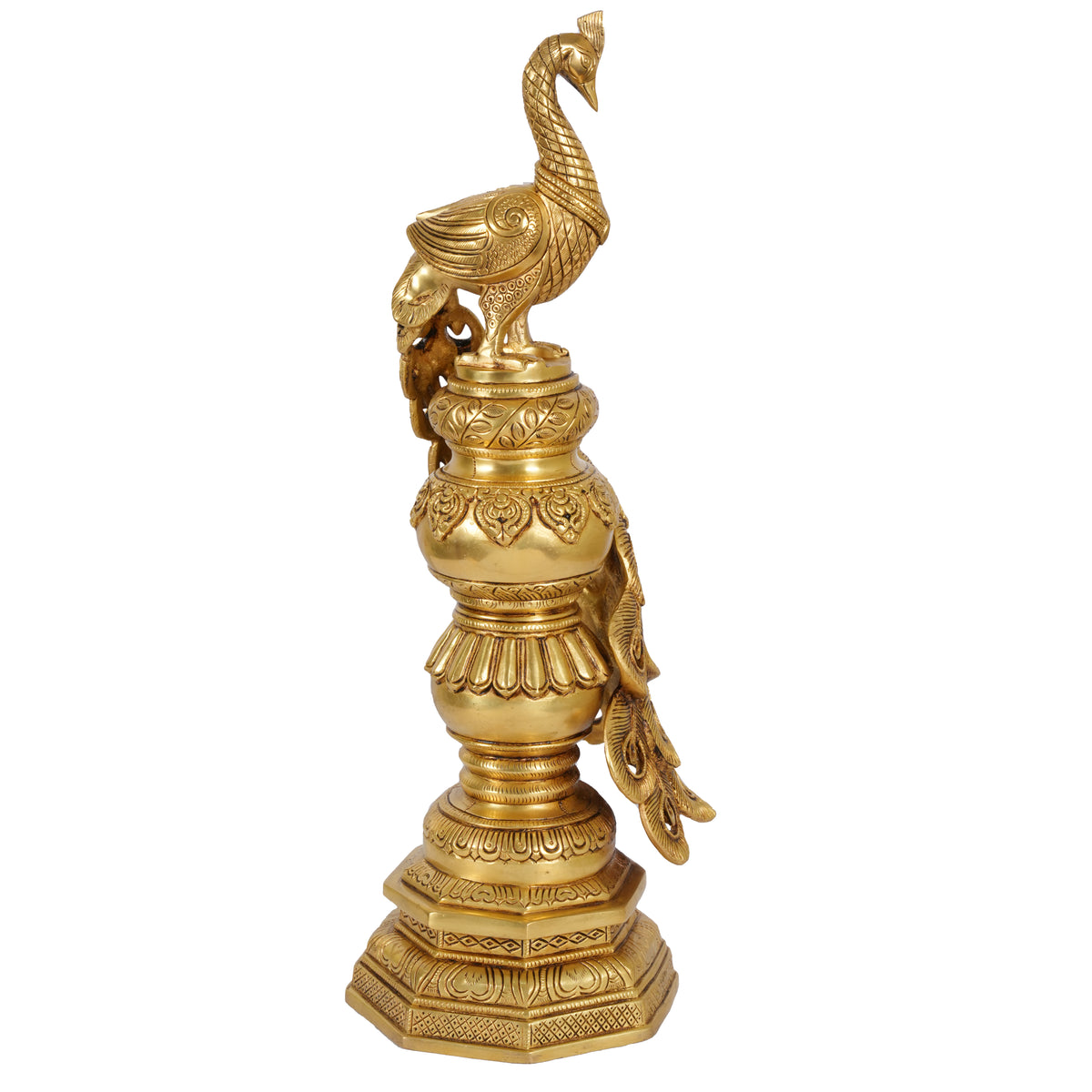 Handcrafted Indian Brass Peacock Statue | Symbol of Grace & Prosperity
