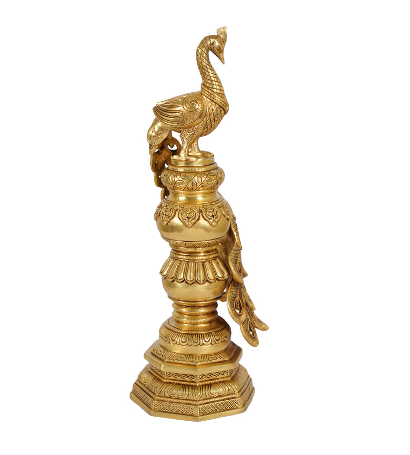 Handcrafted Indian Brass Peacock Statue | Symbol of Grace & Prosperity