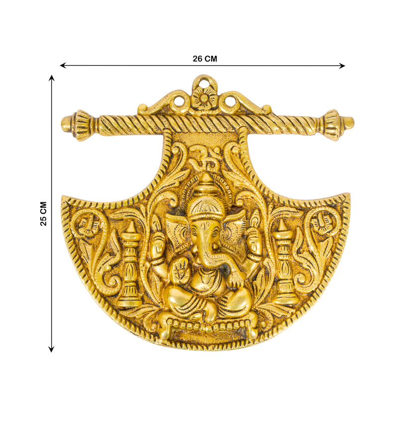 Handcrafted Brass Ganesha Wall Plaque | Auspicious Indian Art from Moradabad