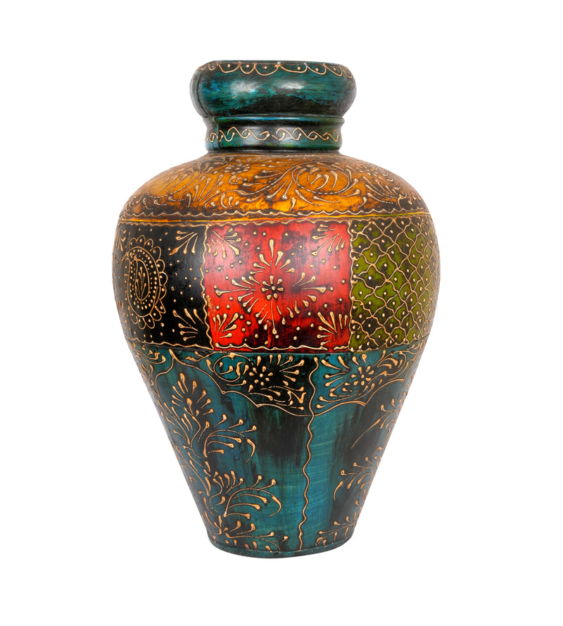 Mayura Iron Pot - Antique Decorative Iron Vase