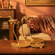 Handcrafted Brass Lotus Flower & Leaf Decorative Accent