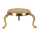 Handcrafted Traditional Brass Engraved Chowki | Floral Medallion Altar Stand