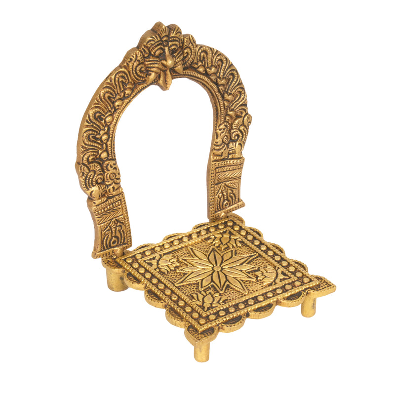 Handcrafted Traditional Brass Prabhavali Singhasan | Kirtimukha Altar Throne