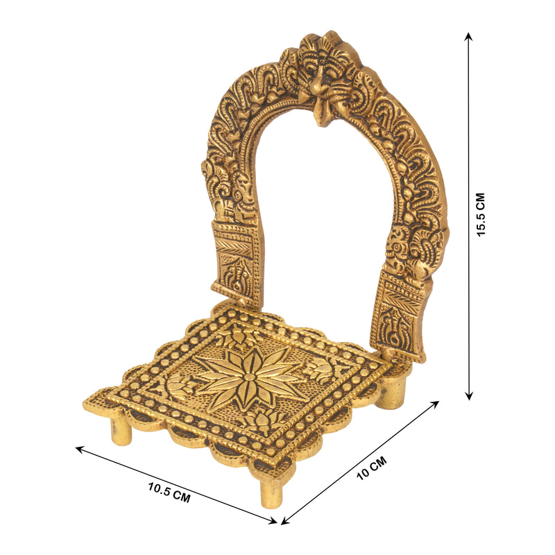 Handcrafted Traditional Brass Prabhavali Singhasan | Kirtimukha Altar Throne