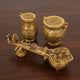 Handcrafted Traditional Brass Musical Instrument Miniatures | Hinged Veena & Tabla Set