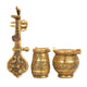 Handcrafted Traditional Brass Musical Instrument Miniatures | Hinged Veena & Tabla Set