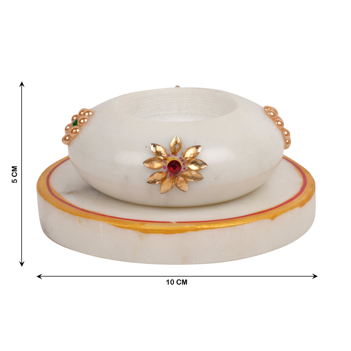 Handcrafted Marble Candle Holder – Traditional Rajasthani Design
