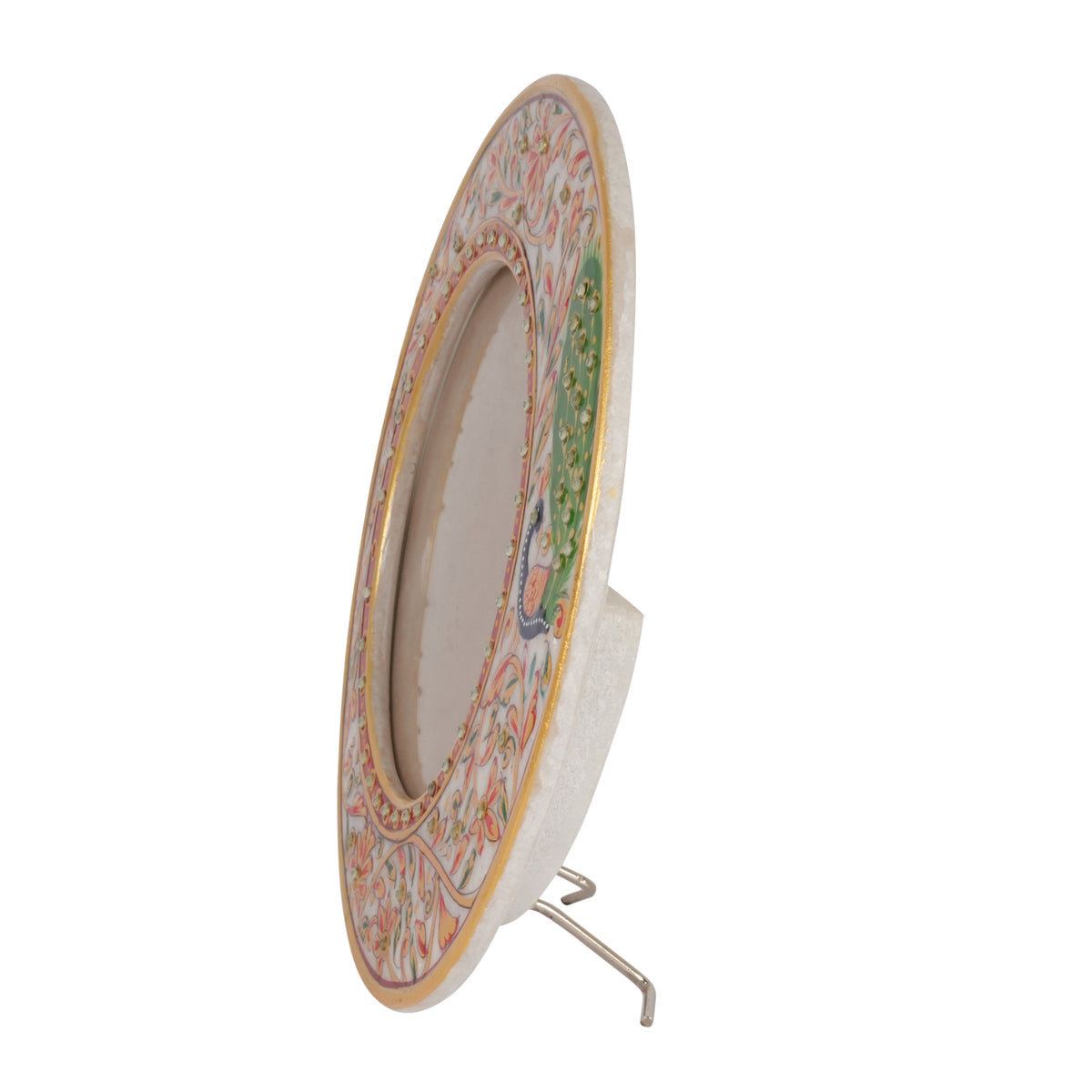 Elegant Marble Photo Frame – Handcrafted with Intricate Rajasthani Design
