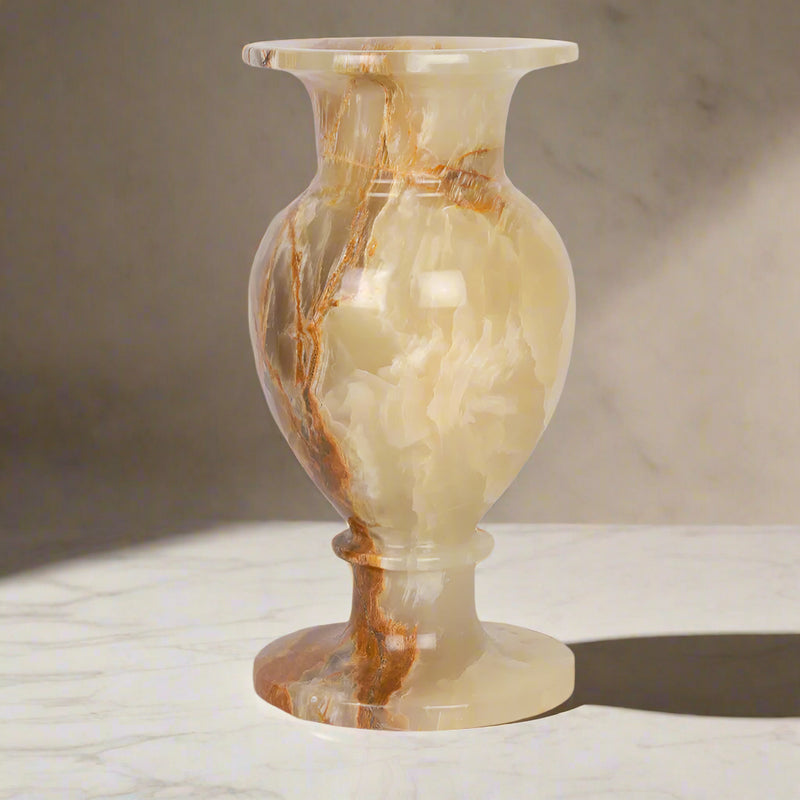 Handcrafted Elegant Onyx Marble Vases