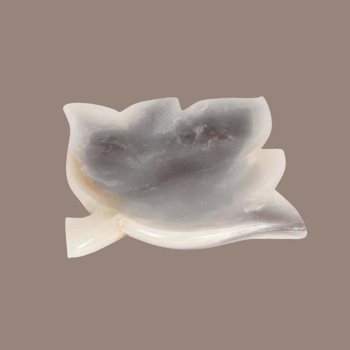 Elegant White Onyx Decorative Plate – Handcrafted Natural Stone Tray for Luxurious Home Decor
