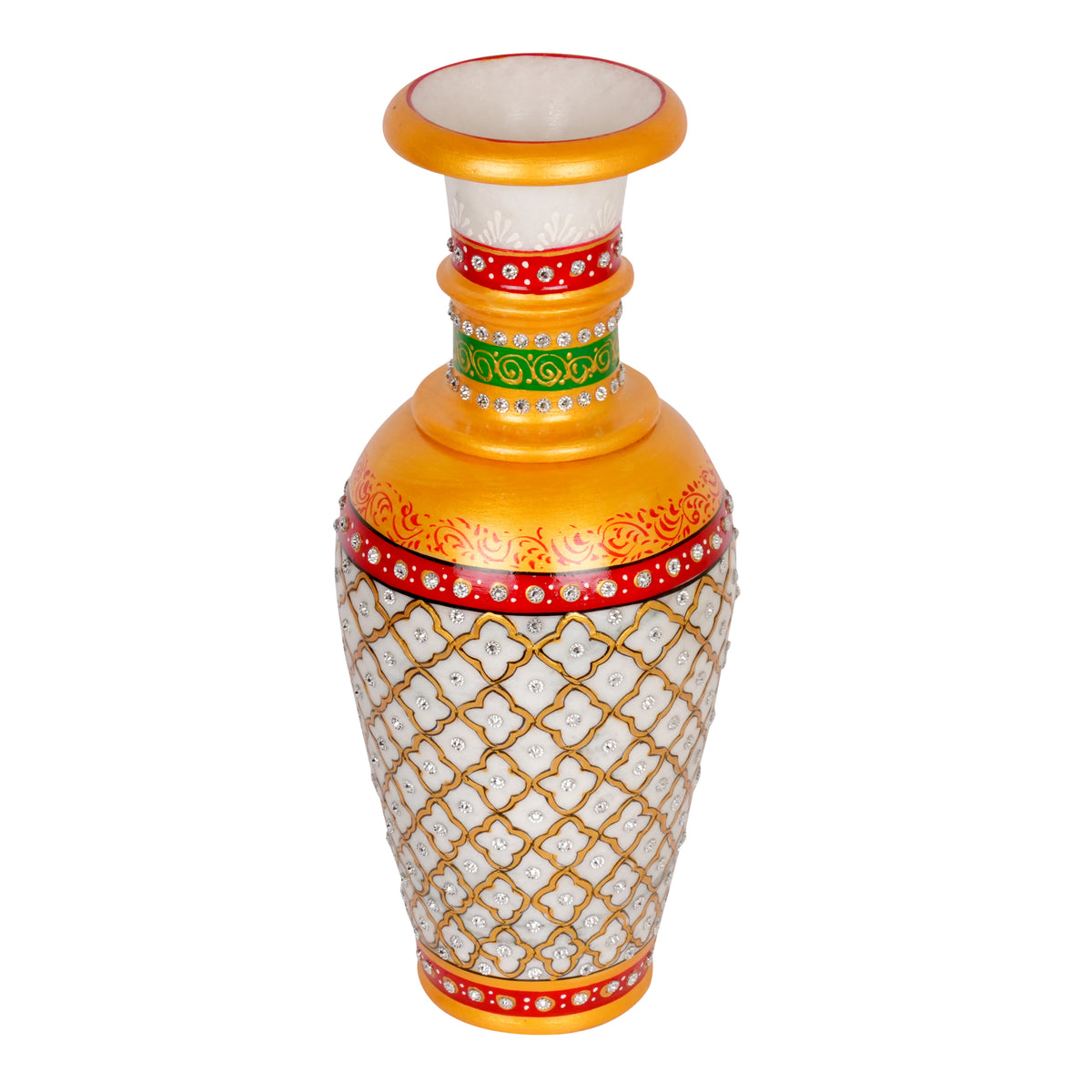 Handpainted Marble Vase | Traditional Indian Heritage Decor