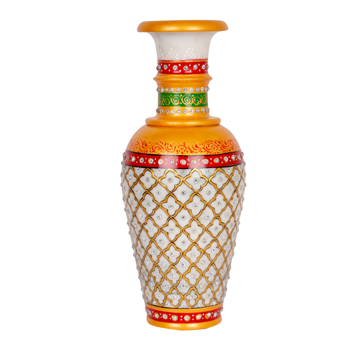 Handpainted Marble Vase | Traditional Indian Heritage Decor