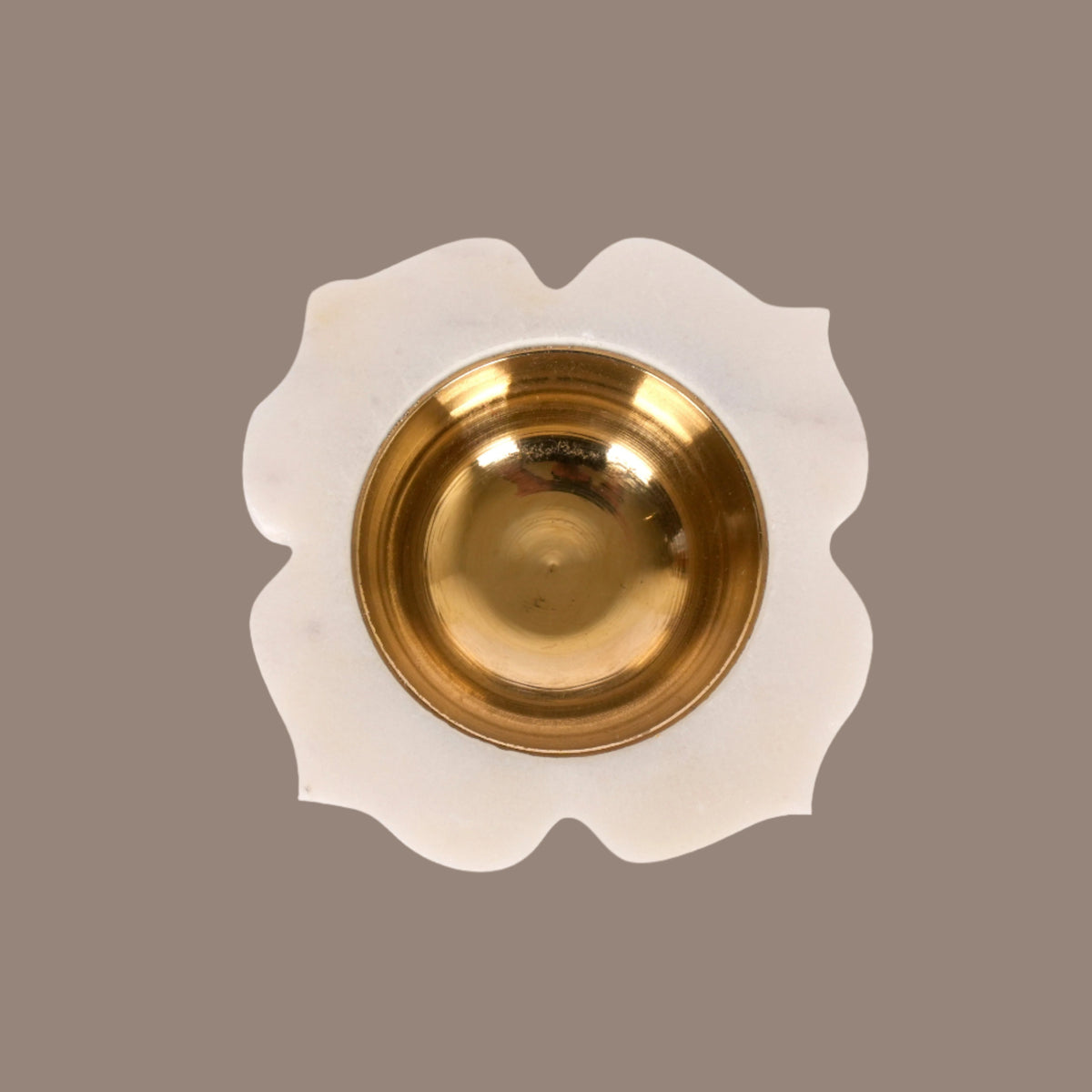 Elegant Marble & Brass Tealight Candle Holder