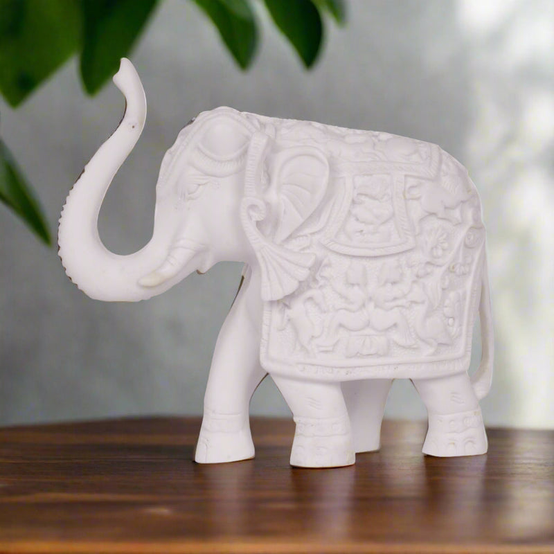 Carved Marble Elephants – Symbolizing Grace and Tradition